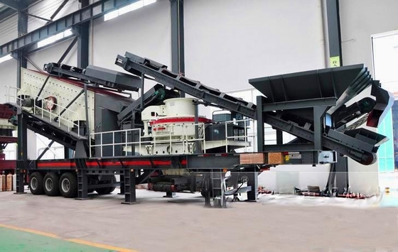 Проектирование 150-300tph Мобильный дробилка карьера для известняка / гранита / речного камня / базальта