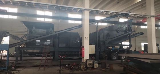 Проектирование 150-300tph Мобильный дробилка карьера для известняка / гранита / речного камня / базальта